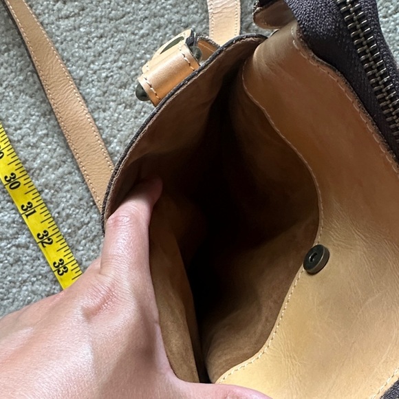 Patricia Nash Tan Crossbody Bag Tooled Floral Leather Classic Minimalist Western - Picture 6 of 10